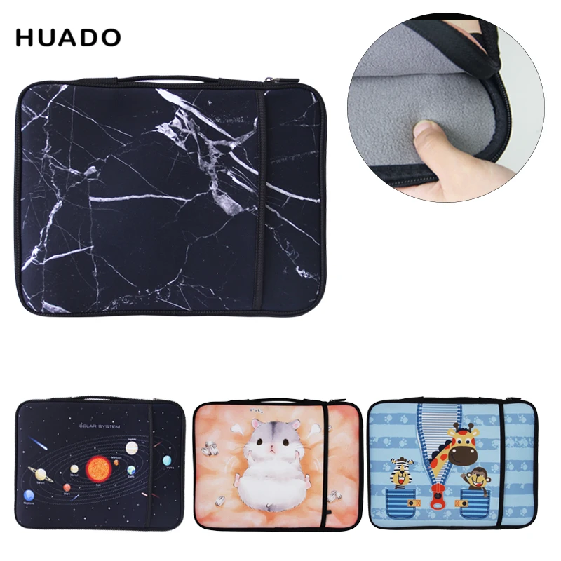 Huado Neoprene laptop notebook case Women Men sleeve Computer Pocket 11&quot12&quot13&quot15&quot15.6&quot tablets cases protective |
