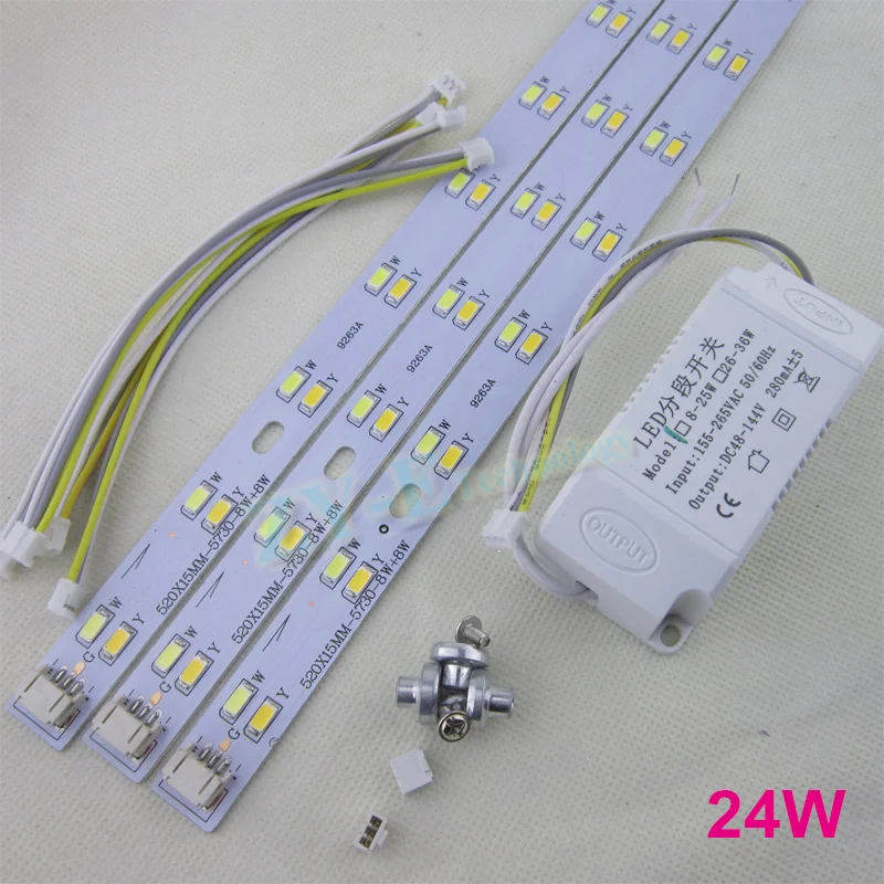3 комплекта 52 см светодиодные потолочные светильники pcb печатная плата SMD 5730