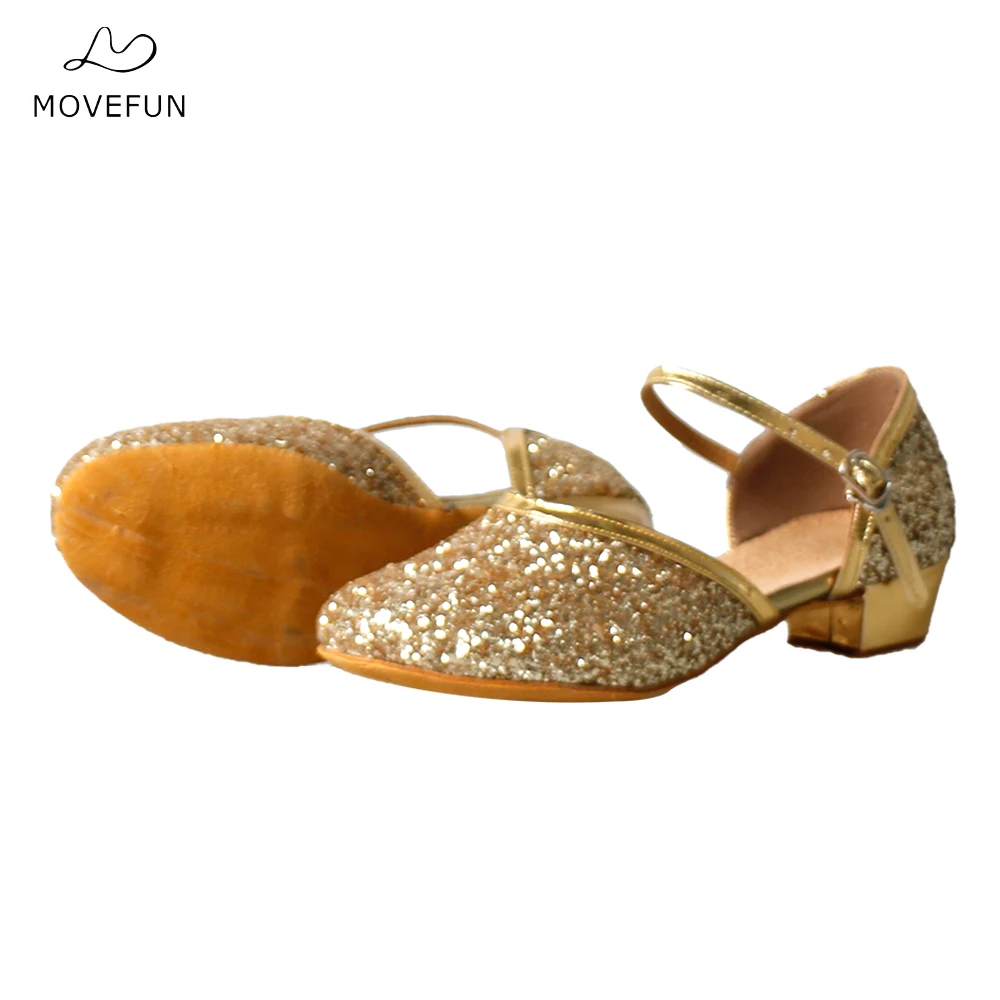 MoveFun/Детская танцевальная обувь сандалии для девочек латинских танцев