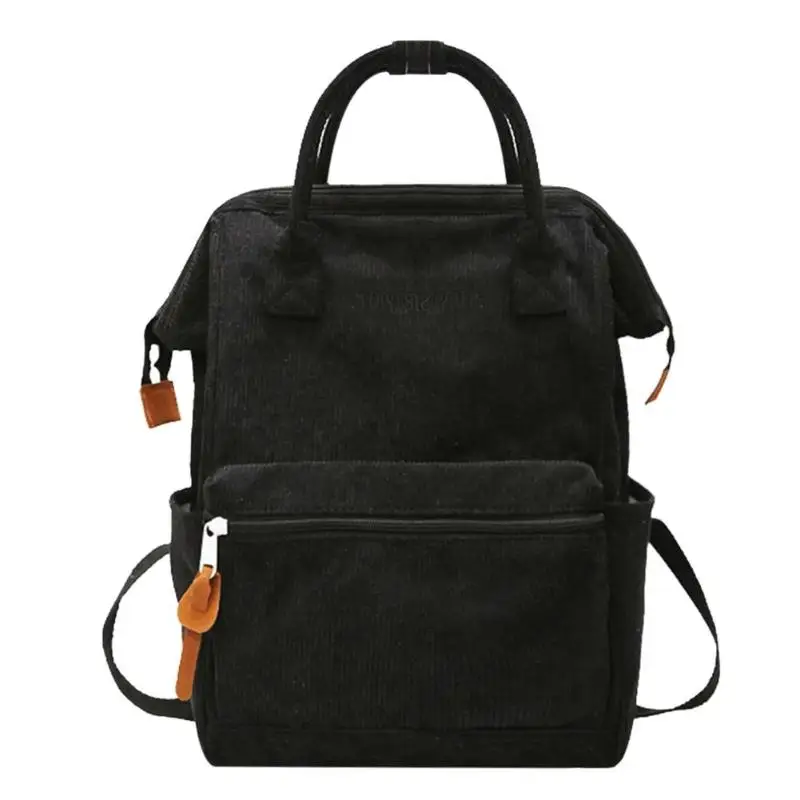 Вельветовые рюкзаки для женщин Mochila модные зимние повседневные стильные Женские однотонные рюкзаки для девочек-подростков Прямая поставка