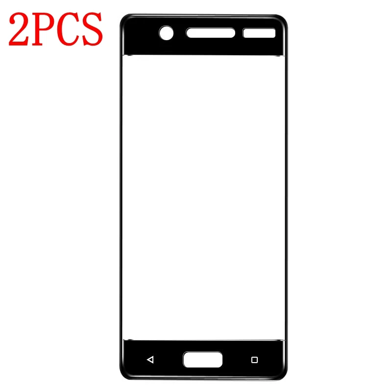 Закаленное стекло с полным покрытием для Nokia 5 2 шт. защитная пленка