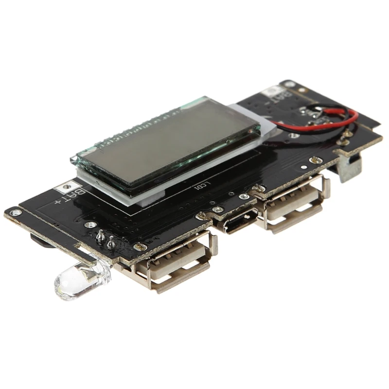 2-USB 5V 2.1A мобильный Мощность банка 18650 Батарея Зарядное устройство доска Цифровой модуль lcd Мощность банк Запчасти