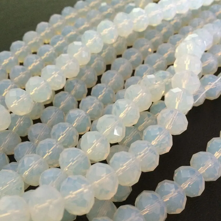 5x8mm abacus faceted 6 стилей, белый кристалл, лунный камень, Абак, монета, сердце, Овальный куб, опал, камень, свободные бусины, для изготовления ювелирных изделий, 15 дюймов, B264 - Цвет: 5x8mm abacus faceted