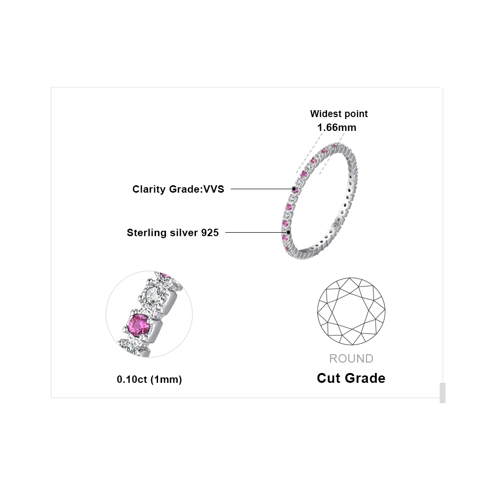 Jewelrypalace классический 0.19ct круглый создан Рубин обручальное Кольца для Для женщин