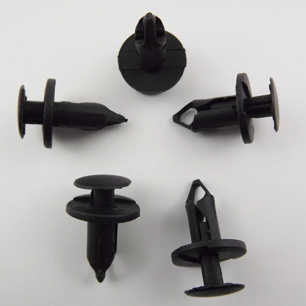 

200 Pcs 8mm Car Hole Plastic Rivets Fastener Fender Bumper Push Pin Clips