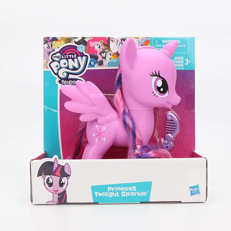 purple Игрушки My Little Pony 8 дюймов Friends Princess Rainbow Dash Twilight Sparkle Cadance Celestia фигурка Коллекция Модель Куклы - Цвет: purple
