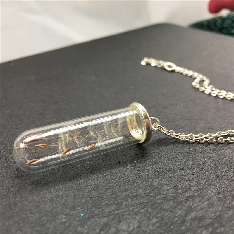 Ожерелье со стеклянной трубкой 3 шт. 40x12 мм|necklace necklace|dandelion seedsdandelion necklace |