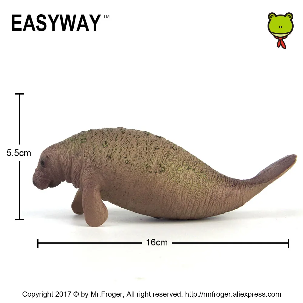 

EASYWAY Simulation Animals Action Figure Manatee Sea Cow Mermaid Educational Toy Plastic Wildlife Sea Life Animals Marine Gift