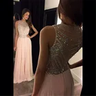 Женское блестящее вечернее платье, короткое платье для выпускного вечера с кристаллами и бусинами, 2020