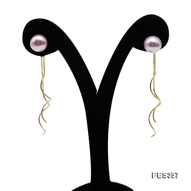 Женские серьги из серебра 925 пробы с натуральным пресноводным