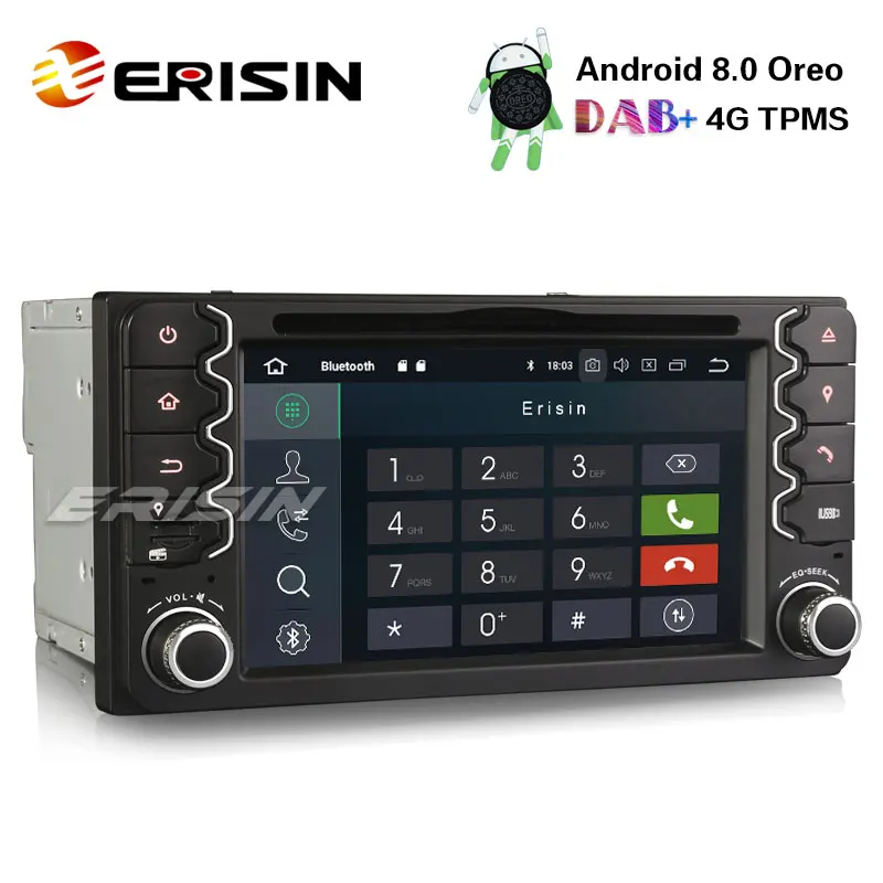 Erisin ES7838C 6 2 &quotавтомобильный радиоприемник dvd-проигрыватель на платформе Андроид 8