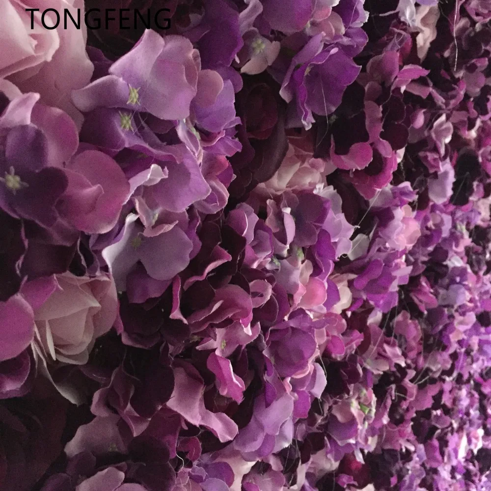 TONGFENG 10 шт./лот фиолетовый свадебный 3D цветок настенный бегунок Свадебная