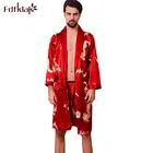 Халат-кимоно мужской, из шелка и сатина, весна-осень