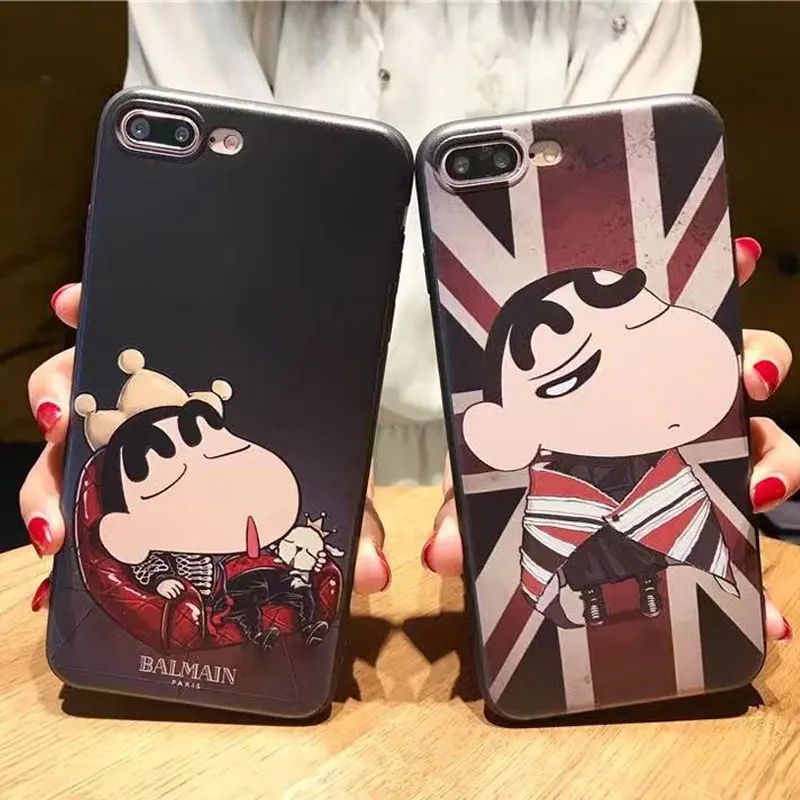 3D стерео рельеф Crayon Shinchan ТПУ мягкий чехол для телефона Apple iphone 7 plus задняя крышка