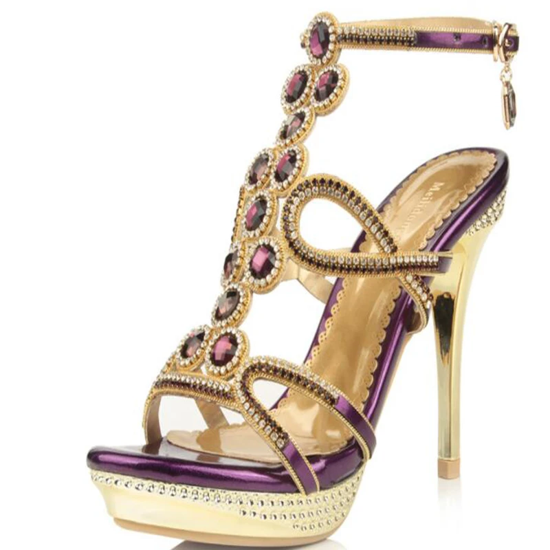 Для женщин 2018 новые летние с бриллиантом Кориум открытым носком пикантные