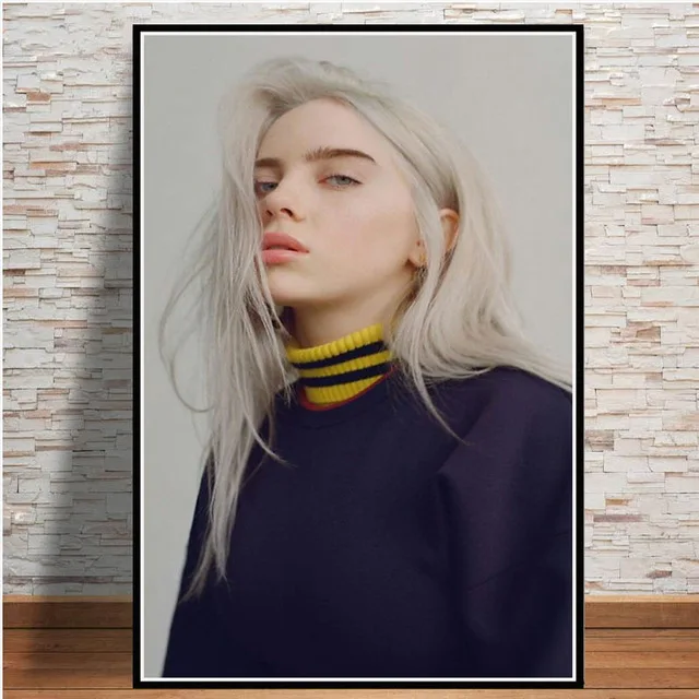 Скандинавские настенные художественные картины на холсте Billie Eilish плакат певица звезда Модульная картина Hd рисунок украшение дома для гостиной - Цвет: Nordic ZZ13084-17