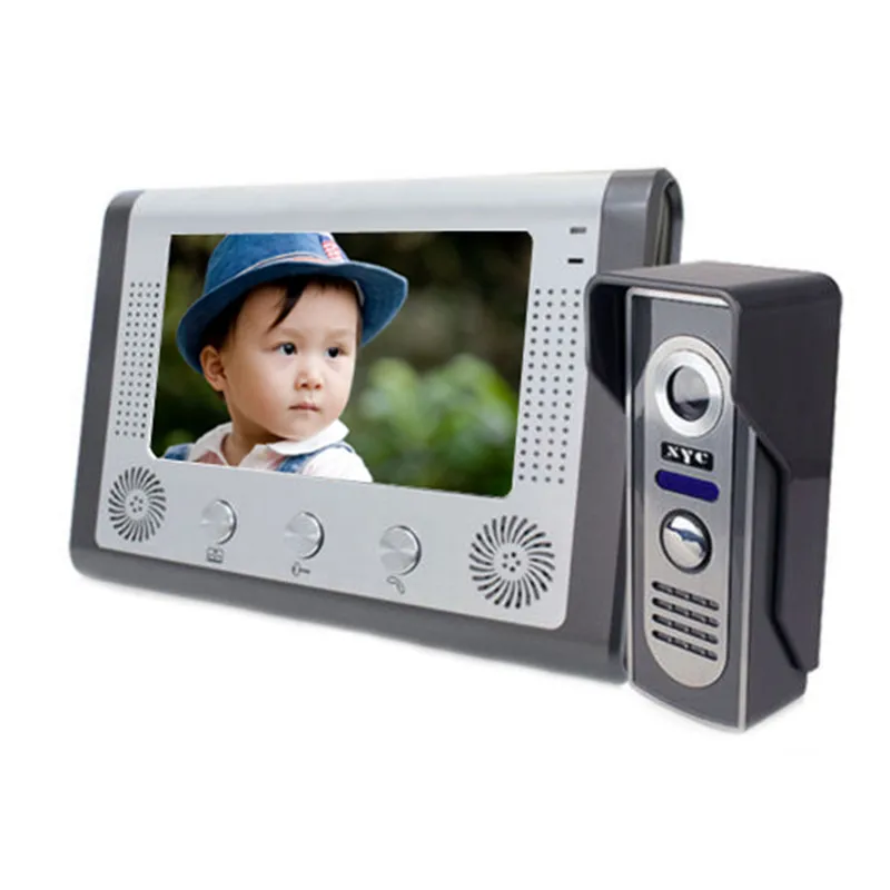 

7" LCD Wired Video Door Phone Doorbell Intercom System with 1 Monitor