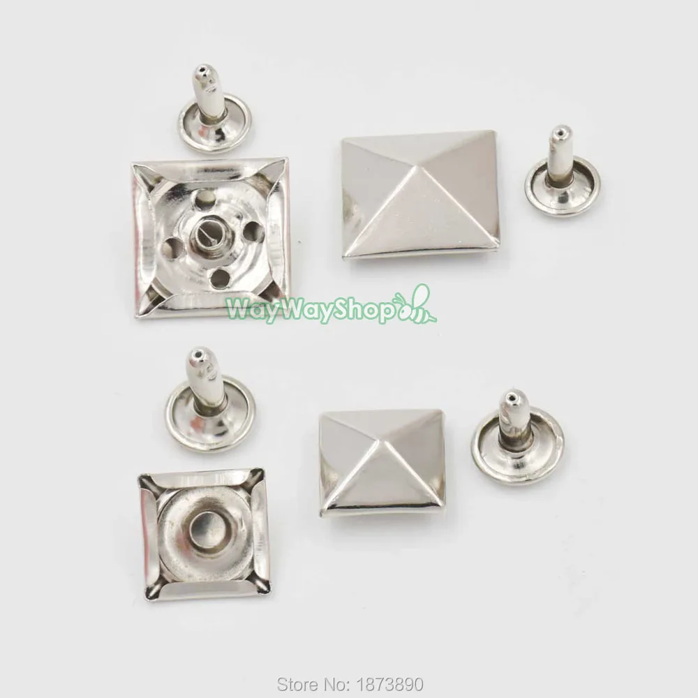 Пирамидальные заклепки 100 шт. гвоздики для сумок обуви одежды кожи никеля 12 мм 18 1/2