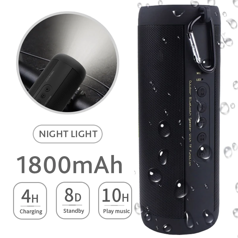Bluetooth Колонка T2 портативная Водонепроницаемая с поддержкой TF карты и FM