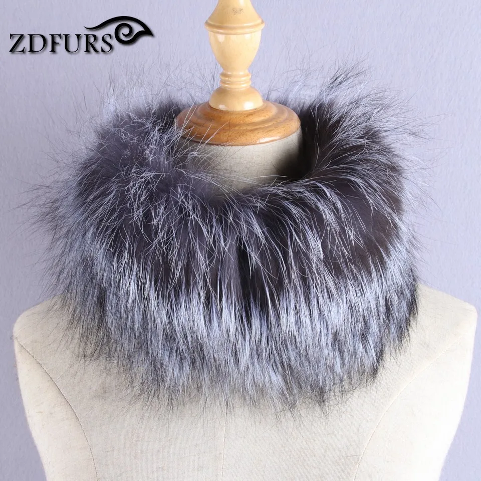 ZDFURS * зимняя женская меховая повязка на голову шарф из натурального Лисьего меха