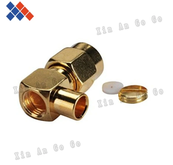 10 шт. RF разъем SMA штекер прямоугольный припой для RG402 RG141 коаксиальный кабель