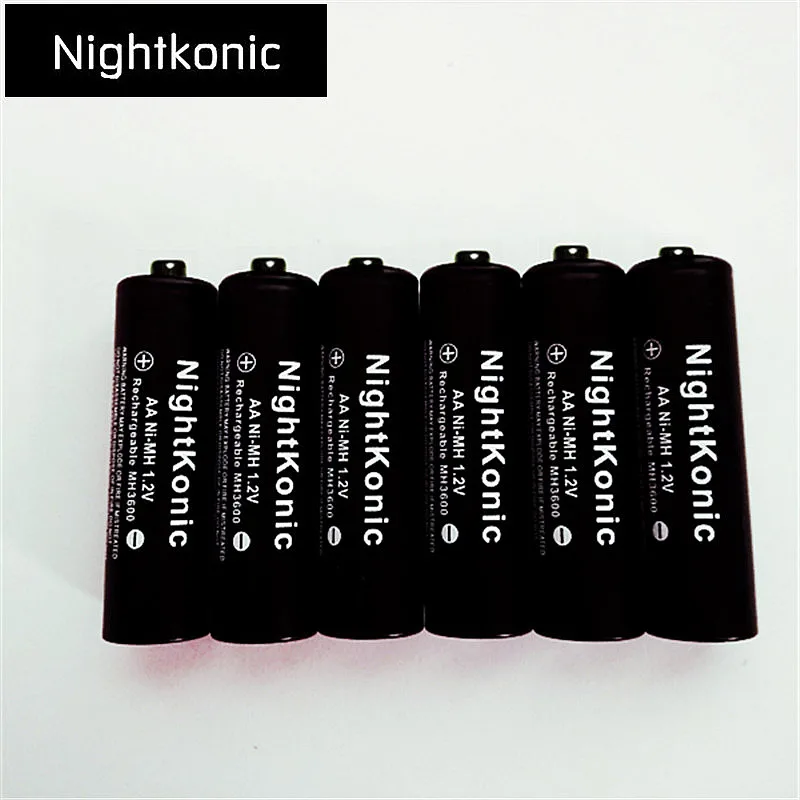 Nightkonic AA батарея 1 2 V Ni MH Аккумуляторная черный|Перезаряжаемые батареи| |