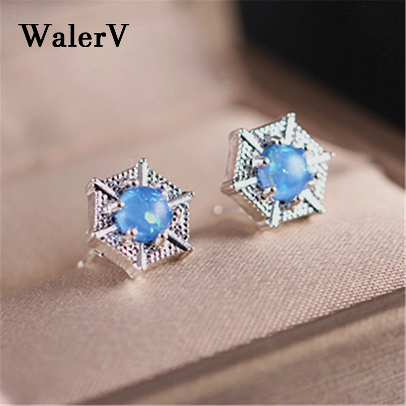 WalerV 2018 новый женский набор модный шарм круговой имитация синий огненный опал