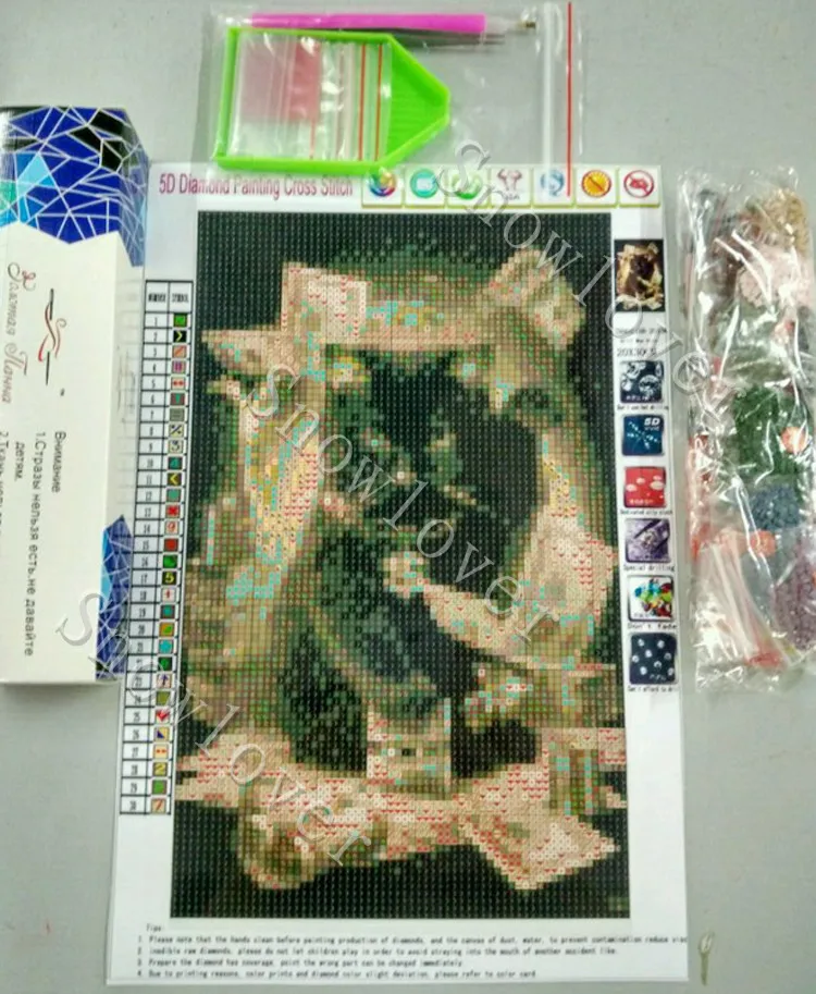 Snowlover 5D Full DIY Diamond Embroidery square Painting Cross Stitch 3D Mosaic Needlework christmas money cat | Дом и сад