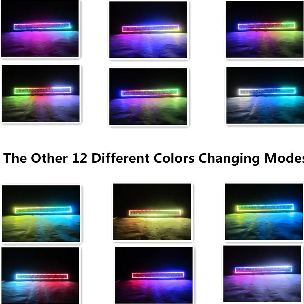 13 дюймов 72 Вт Светодиодный светильник комбинированный луч RGB HALO Ring RGB цвет на пульте дистанционного управления для вождения лодки автомобиля грузовика 4x4 внедорожника вездехода противотуманной фары