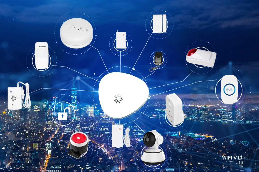 Умная домашняя система сигнализации SmartYIBA с Wi Fi дистанционным управлением через