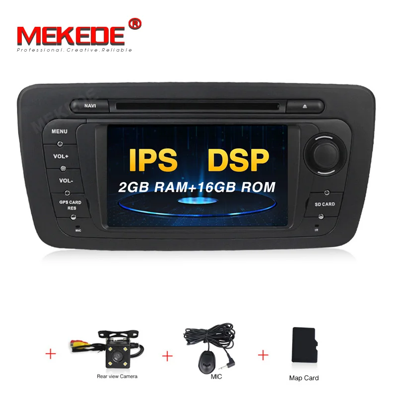 add camera MEKEDE ips экран DSP 4+ 64G Автомобильный dvd-плеер радио для сиденья Ibiza 2009 2010 2011 2012 2013 автомобильный стерео gps навигация wifi BT - Цвет: add camera