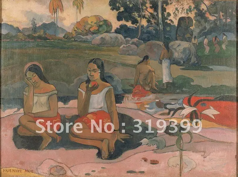 Репродукция масляной живописи Nave Moe (восхитительная сонливость) от paul gauguin