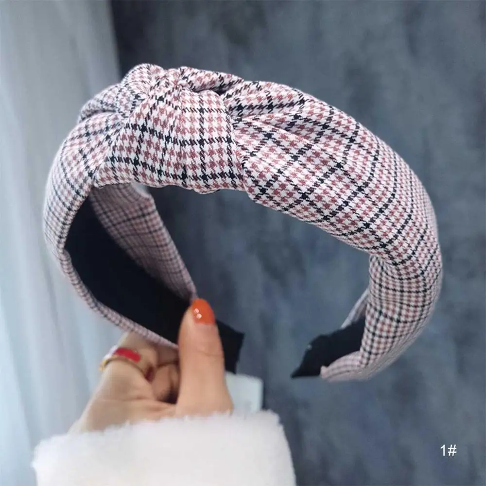 Fashion Pearl Hair Accessories Adlut High Elastic Lattice Knot Hair Band for Women Headband For Girls Hairband Hair Hoop Turban - Цвет: 1