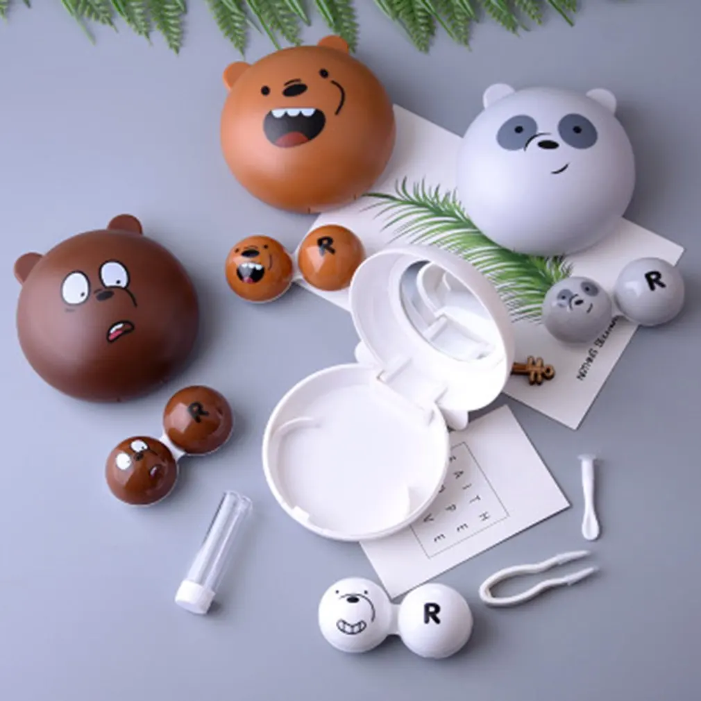 Держатель для контактных линз Bear Head Пластиковый Чехол очков держатель Mate Box