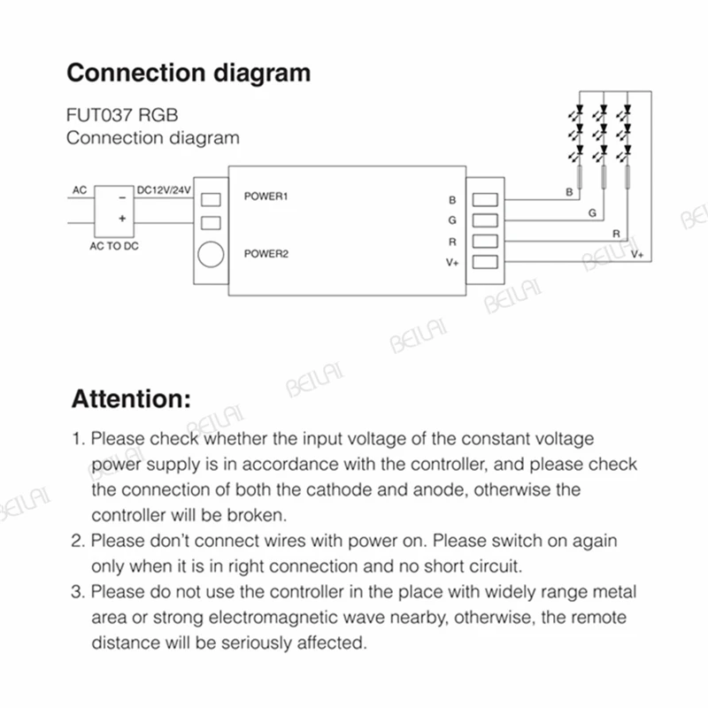 Mi Light 2 4G RF беспроводной светодиодный RGB диммер с удаленным управлением 10A DC12 24VFor 5050