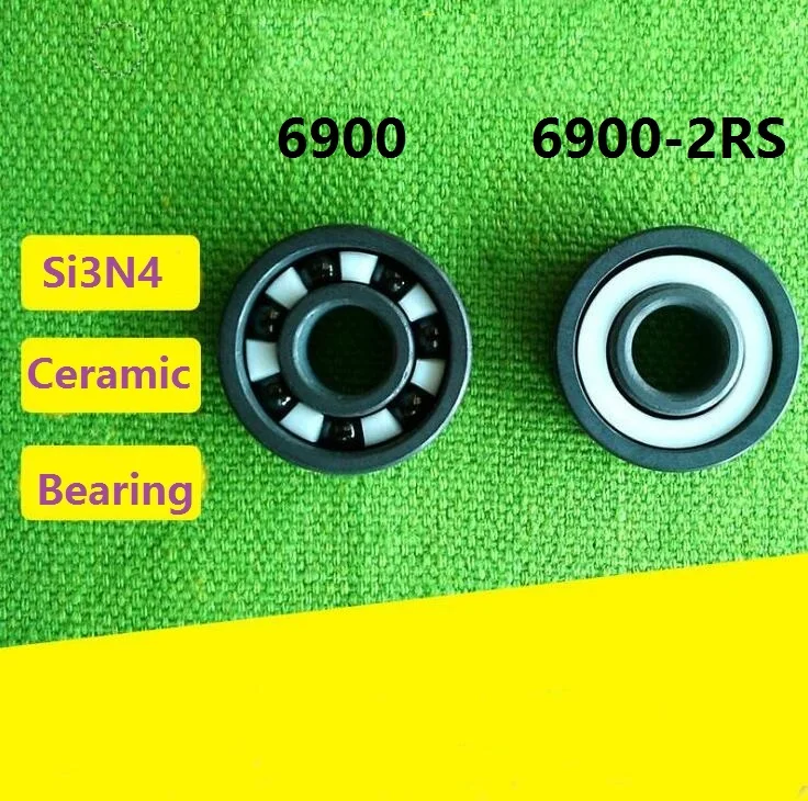 

10pcs 6900 6900-2RS RS 2RS 10x22x6 mm Si3N4 full Ceramic bearing deep groove ball bearing 10*22*6mm