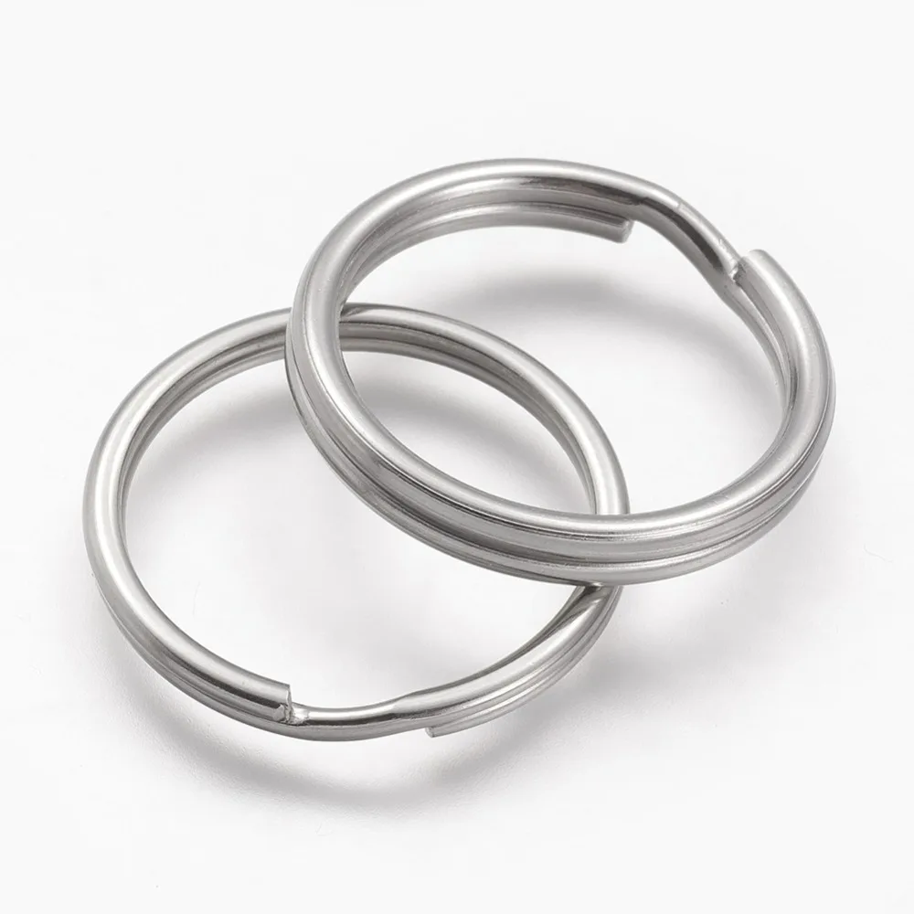 

PandaHall 10~20pcs 25x2.5mm 304 Stainless Steel Metal Split Key Rings Link Accessories Jewelry Findings Connector