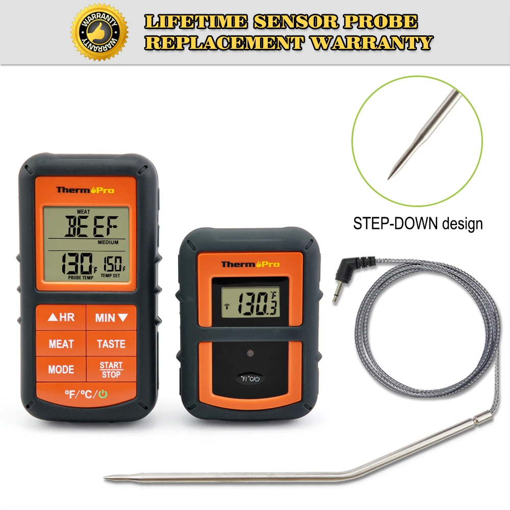 ThermoPro TP 07S Дистанционное барбекю коптильни гриль печь мясо 300 футов диапазон