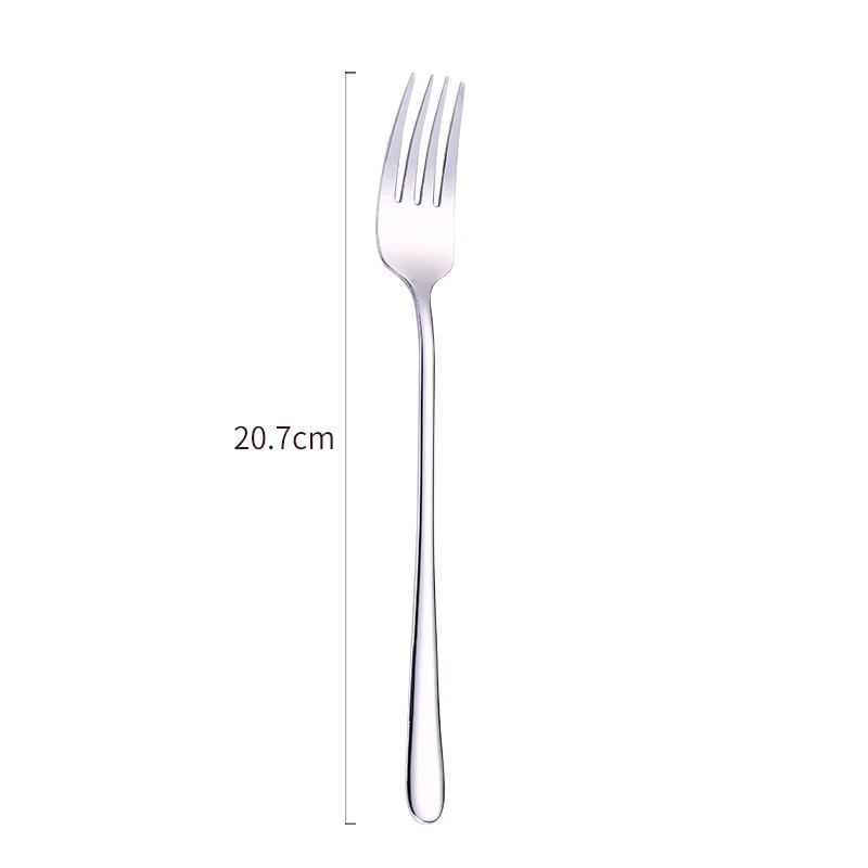 Sliver fork BalleenShiny, нержавеющая сталь, красочные вилки для ужина, креативная ложка для супа, вилка для стейка, Западная кухня, ресторан, модная посуда - Цвет: Sliver fork