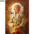 Полноразмерная Алмазная вышивка, 5D, алмазная живопись, вышивка крестиком в виде индийского воина, 3D, Алмазная мозаика, вышивка, поделки, Рождество, декоративный подарок