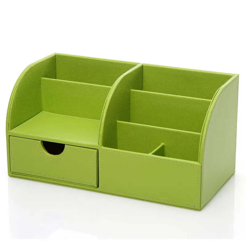 1719 green Кожаный настольный канцелярский органайзер коричневый модель A266 - Цвет: 1719 green
