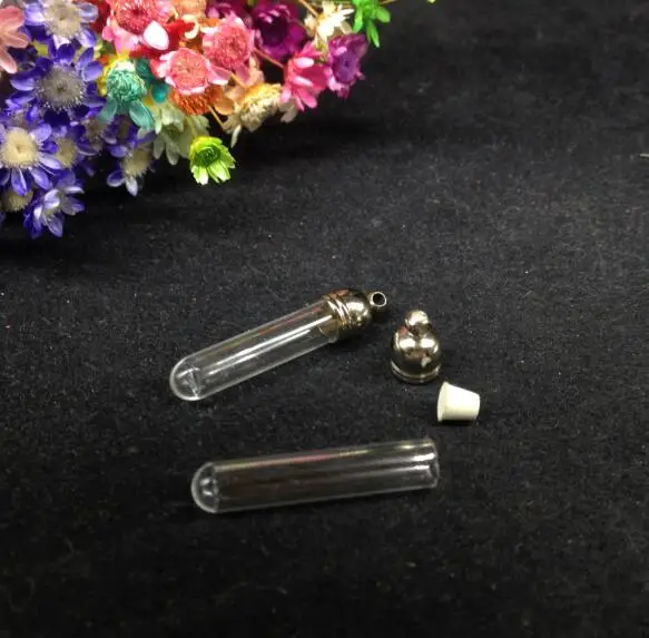 20 шт. стеклянные флаконы с прозрачной трубкой 29х5 мм металлическая крышка 5