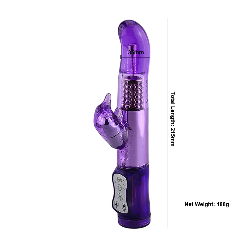Мощный 12 скоростей + вращение G Spot фаллоимитатор кролик вибратор двойная вибрация