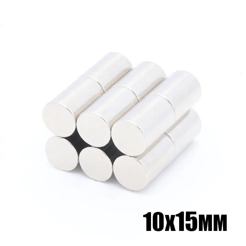 Неодимовый магнит 10x15 мм сильный редкоземельный s 10*15 постоянный круглый 50