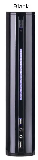 Realan серебристый и черный горизонтальный Micro ATX компьютерный чехол 2007 C, вертикальный Mini ITX чехол Micro ATX Настольный ПК чехол - Цвет: Black