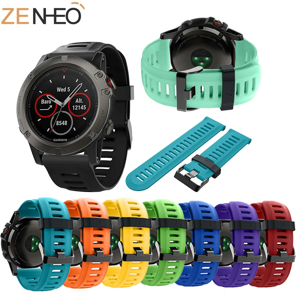 Colorful Soft Silicone Sport Band for Garmin Fenix 3/3HR Wrist Bracelet Strap 5X5X Plus Replacement Watch | Наручные часы