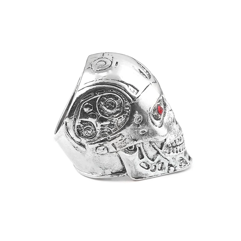 RJ высокое качество панк маска Терминатора кольца Скелет SkullRed прозрачные дышащие