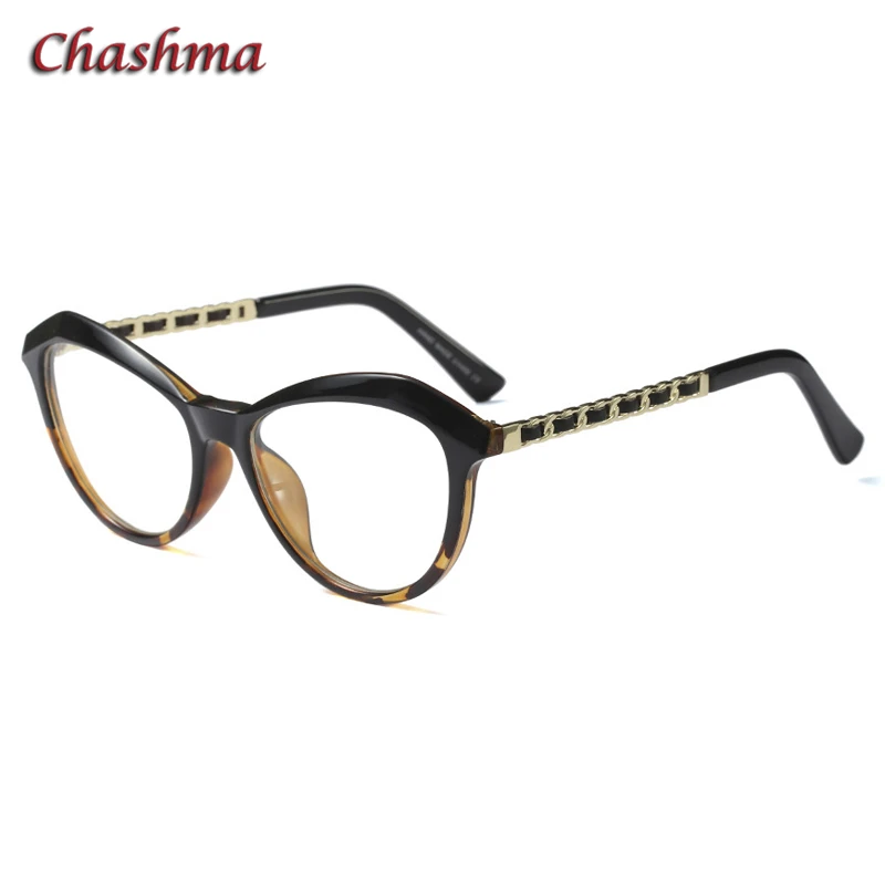 Black with Leopard Женские очки с оправой oculos de grau monturas de lentes mujer, прозрачные очки, женские близорукие прозрачные линзы - Цвет оправы: Black with Leopard