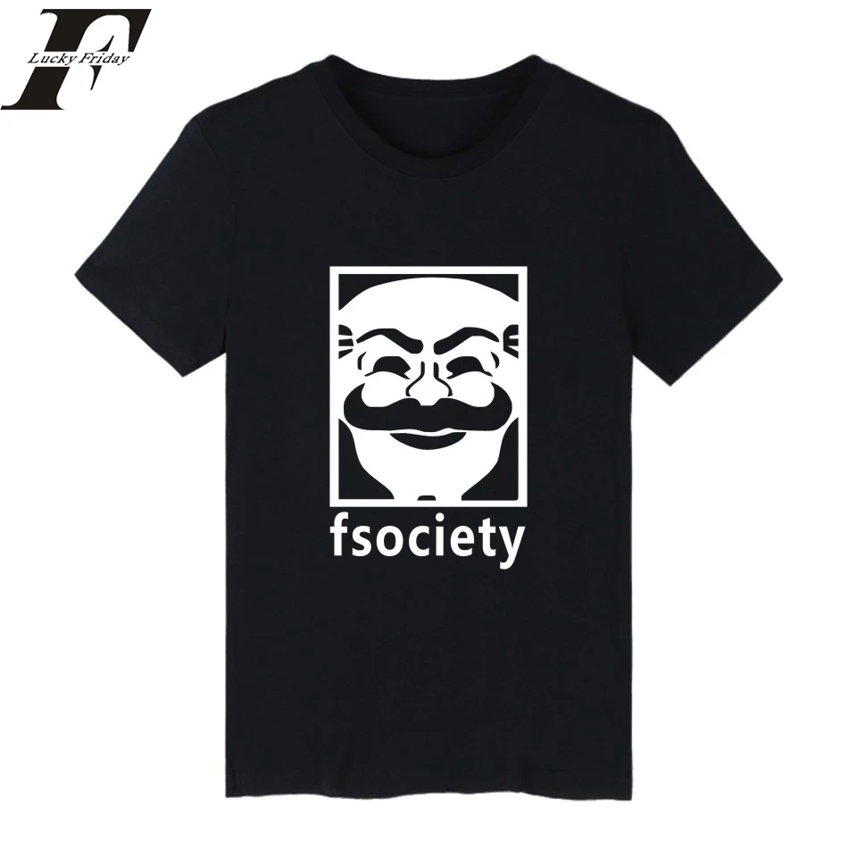 2017 г. Забавные футболки Mr Робот Fsociety с принтом и Футболка Robot для мужчин женщин хип