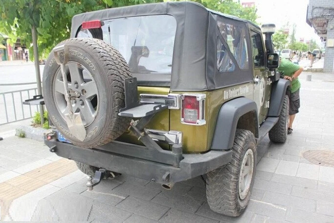 Для Jeep JK Wrangler сверхмощный гусеничный задний бампер для 07-15 без запасного